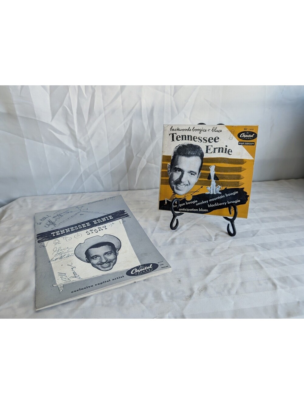 Vintage 1951 Tennessee Ernie Story Souvenir Program Capitol 45 EP Autographed
